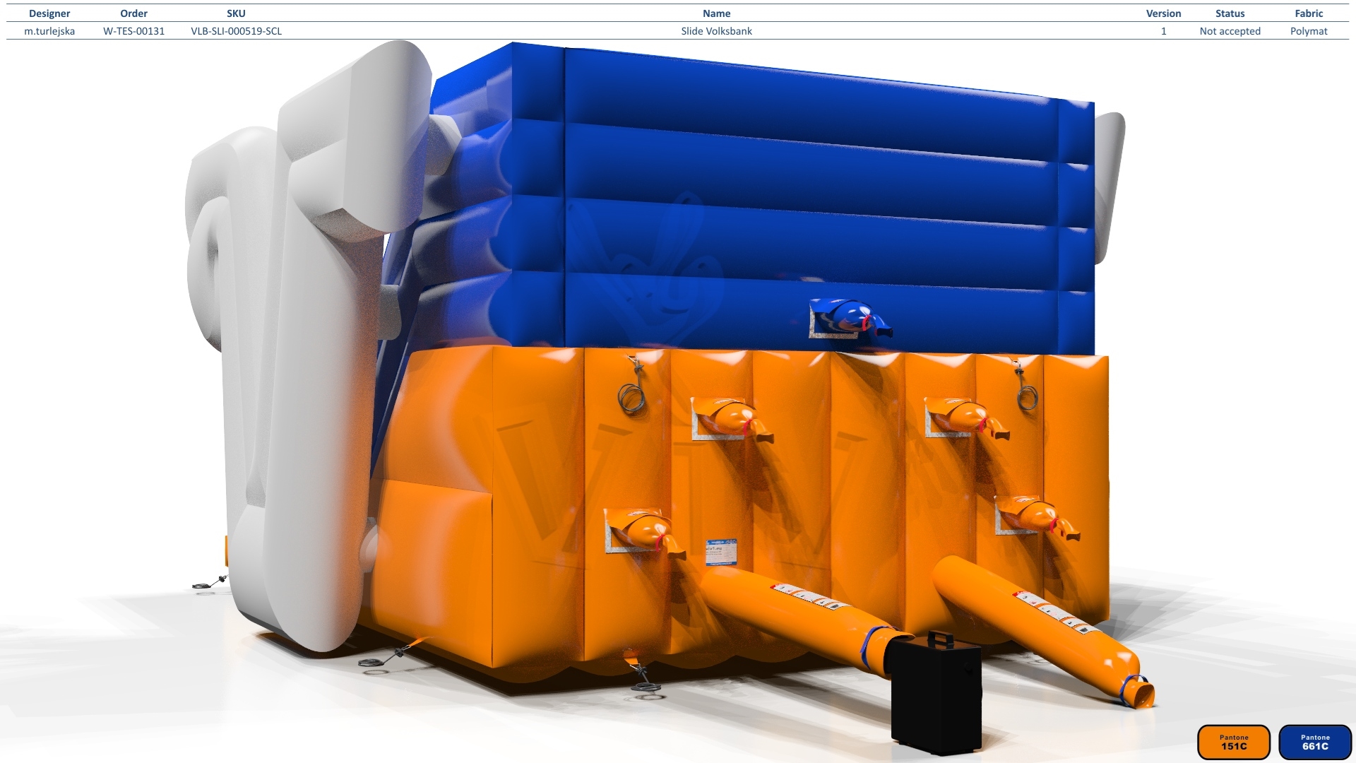 Volksbank commercial inflatable slide