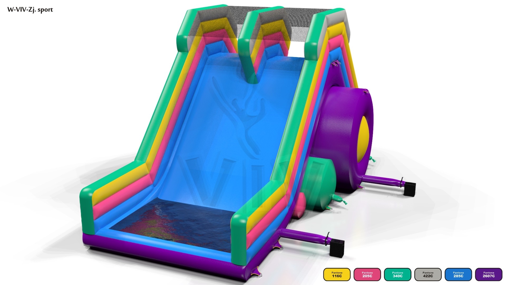 Water - Collection Fun in 5K commercial inflatable slide
