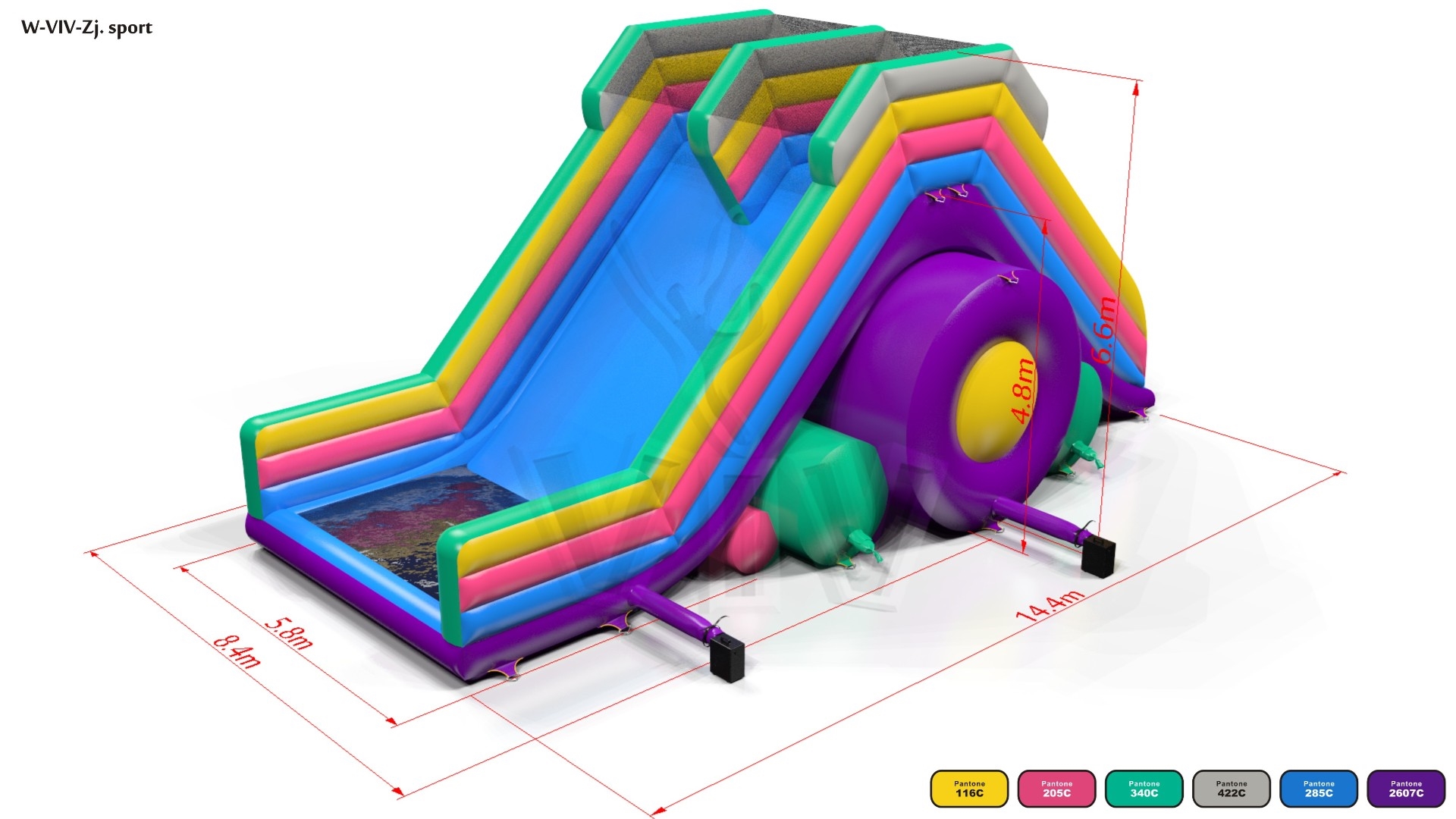 Water - Collection Fun in 5K commercial inflatable slide