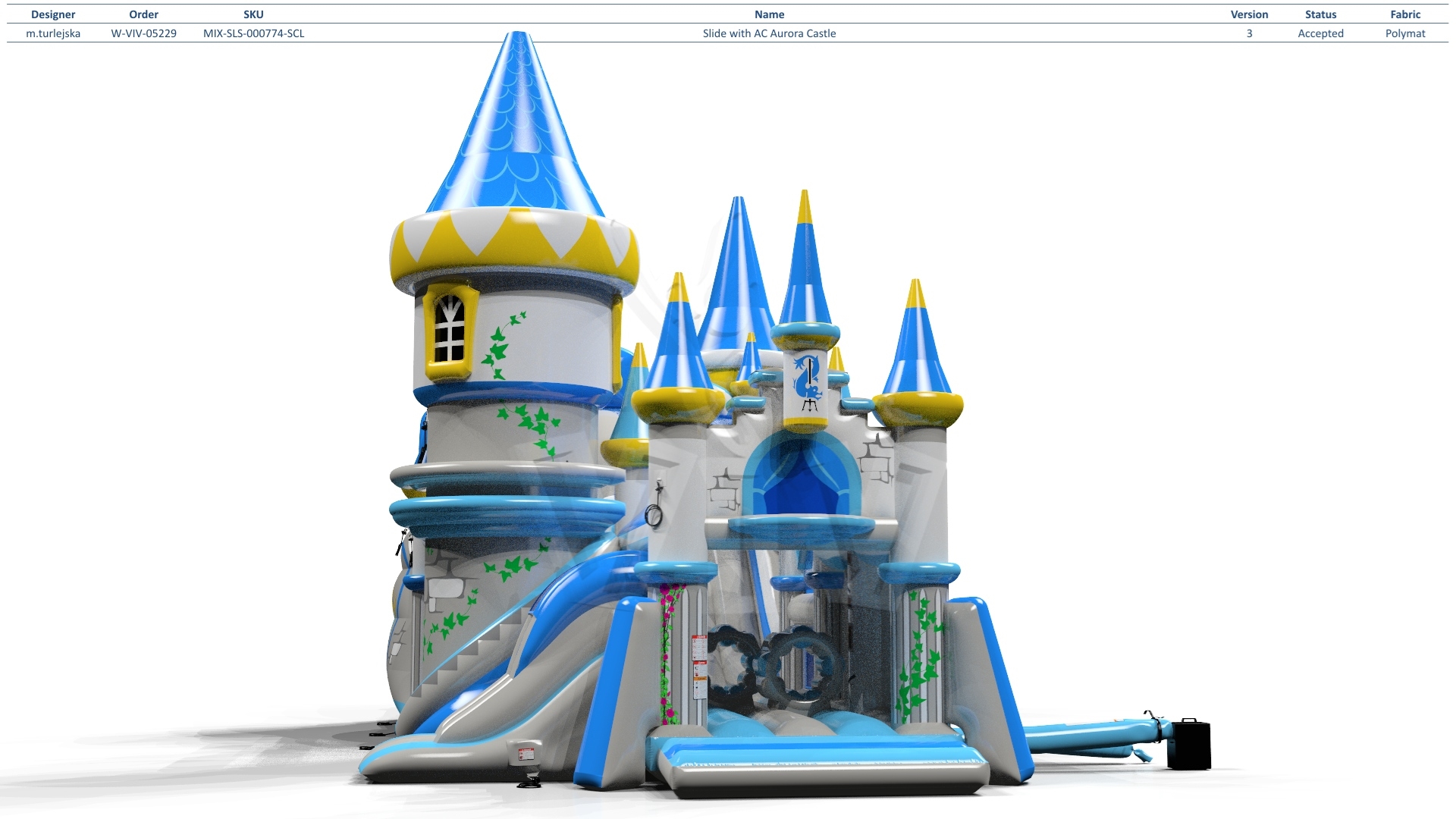 with AC Aurora Castle commercial inflatable slide