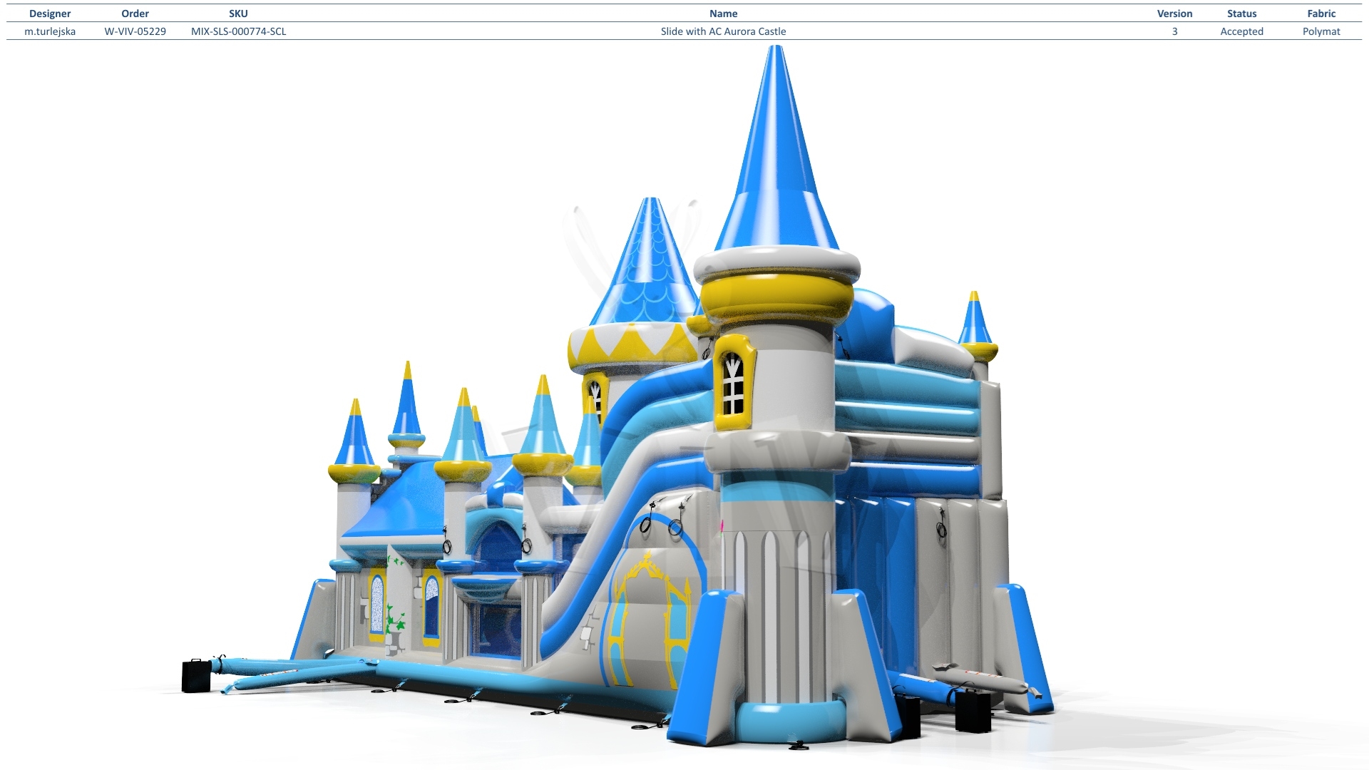 with AC Aurora Castle commercial inflatable slide