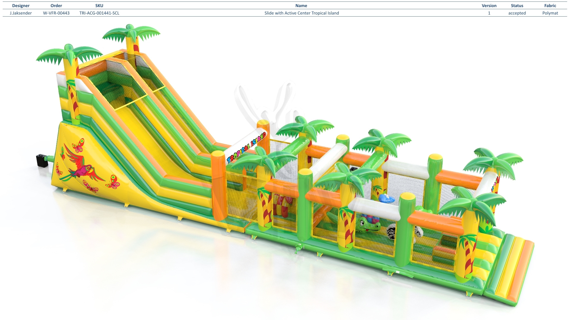 with Active Center Tropical Islands commercial inflatable slide