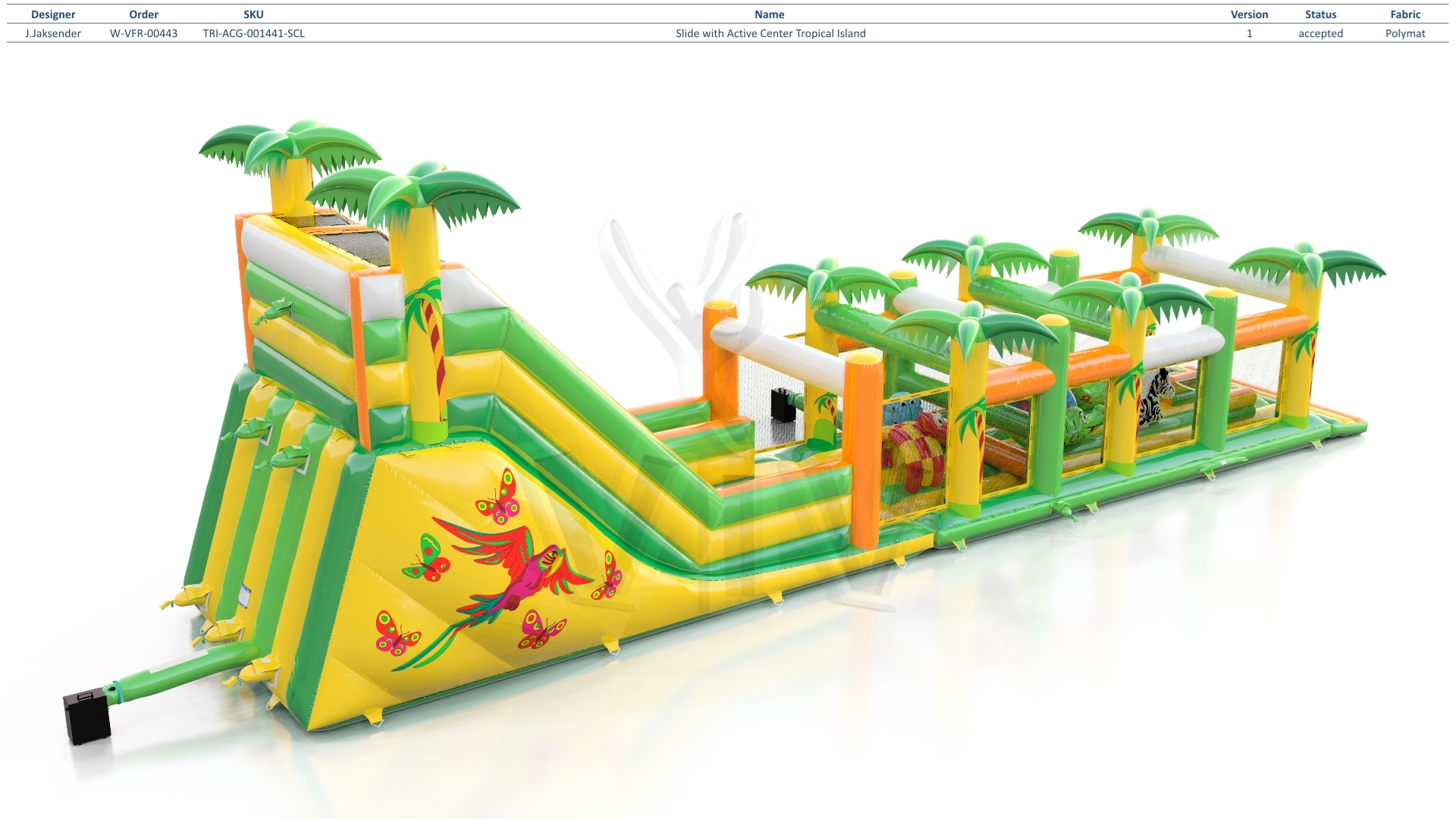 with Active Center Tropical Islands commercial inflatable slide