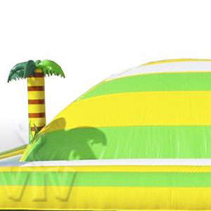 Soft Mountain with palms 10 x 10 m with the floor under the bowl commercial inflatable soft mountain