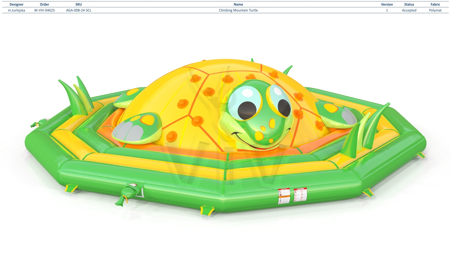Climbing Mountain Turtle - Collection Big Bugs commercial inflatable soft mountain