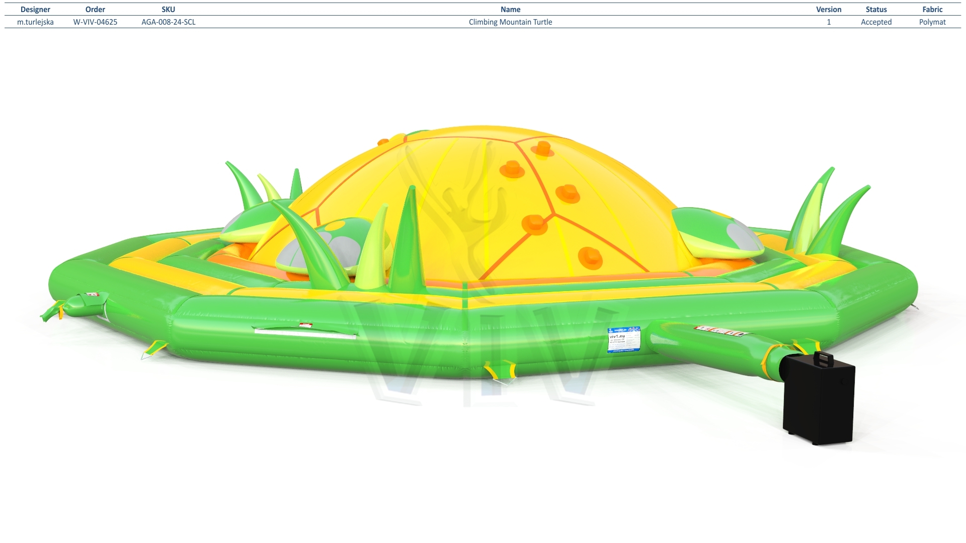 Climbing Mountain Turtle - Collection Big Bugs commercial inflatable soft mountain