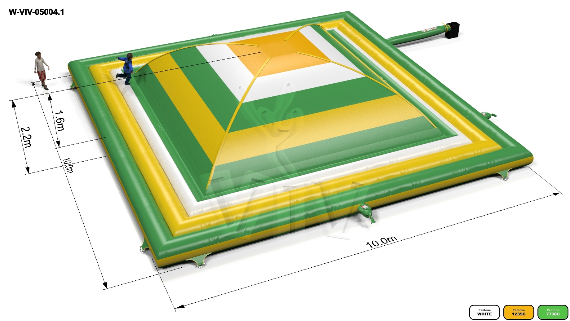 Soft Mountain 10 x 10 m commercial inflatable soft mountain
