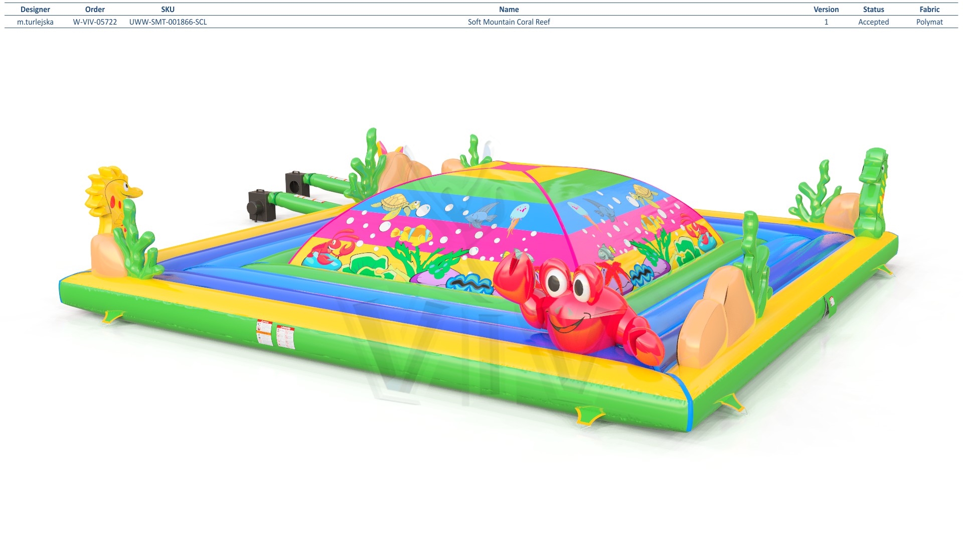 Soft Mountain Coral Reef commercial inflatable soft mountain