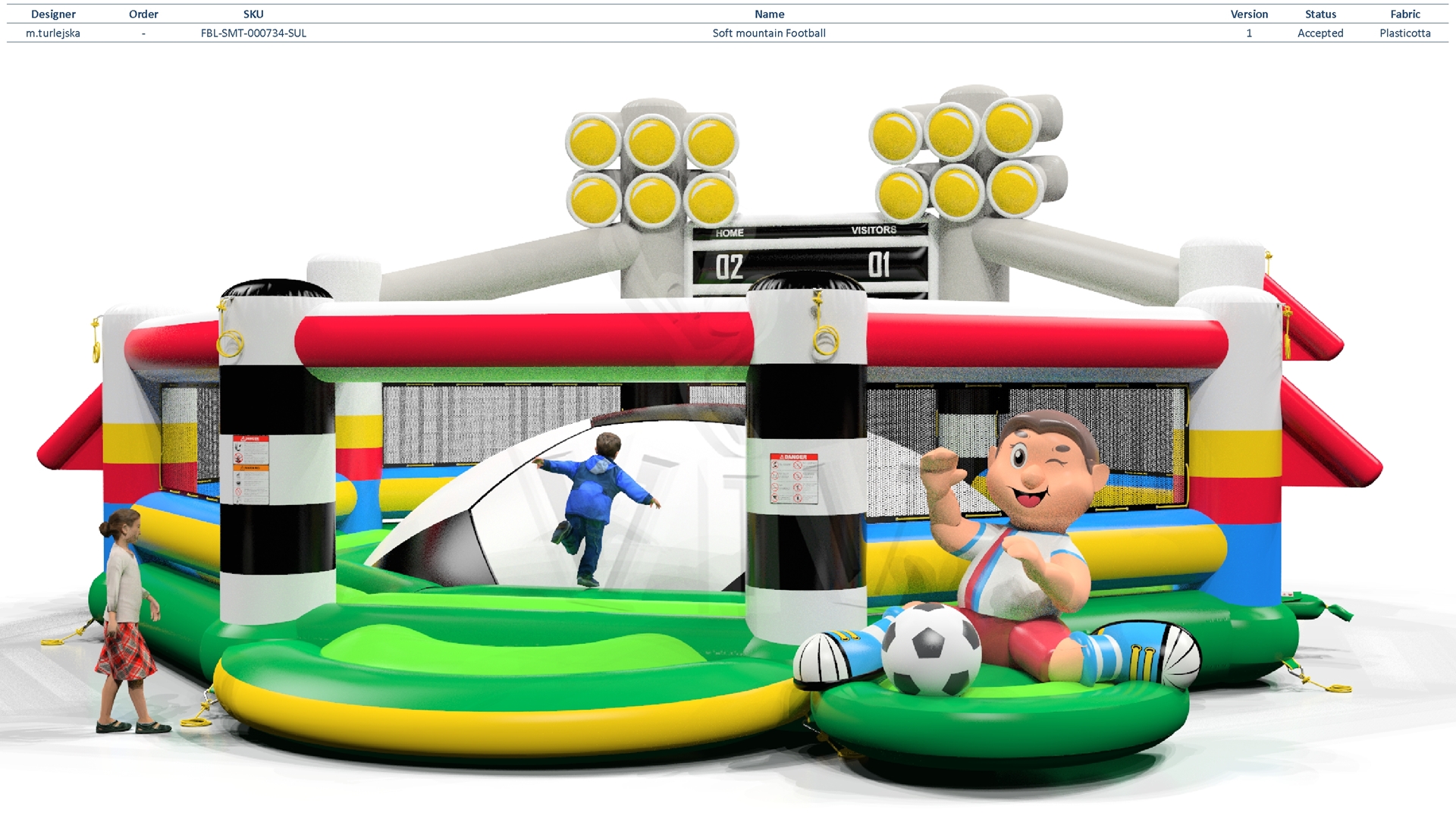Soft mountain Football commercial inflatable soft mountain
