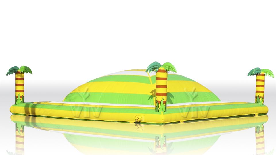 Soft Mountain with palms 10 x 10 m with the floor under the bowl commercial inflatable soft mountain