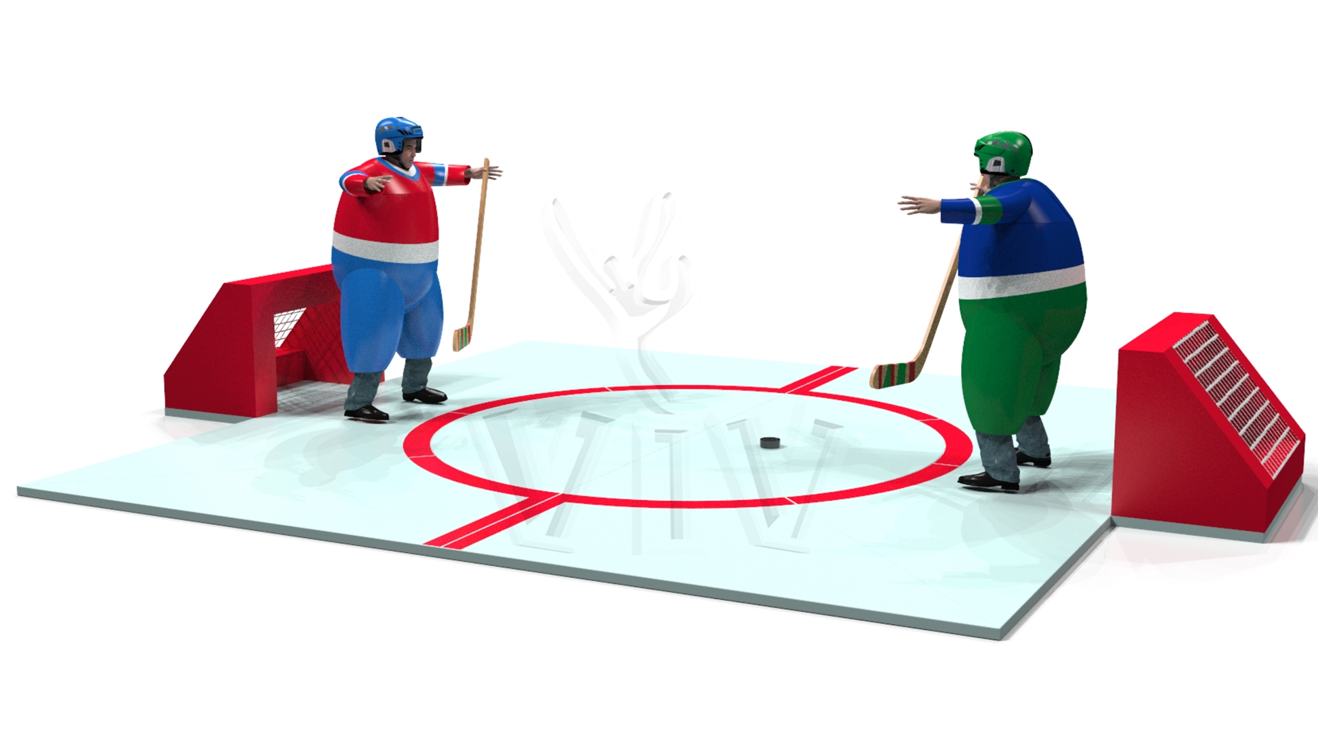 Sumo Hockey Players - Hockey Collection commercial inflatable softplay