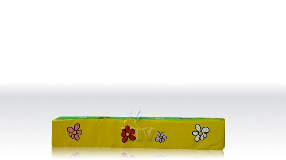 Barrier to sit on with painting (section 0,3 x 0,3) Price for 1 m commercial inflatable softplay