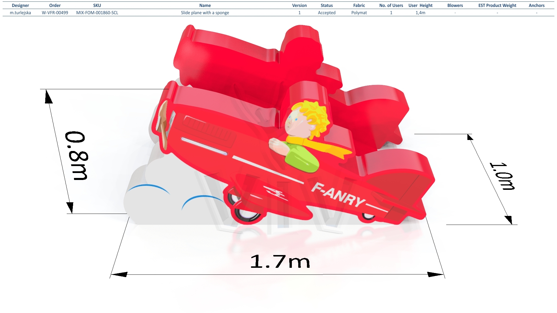 Slide Plane with a softplay commercial inflatable softplay
