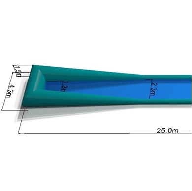 Swimming pool for water slide 25 x 4,3 x 1,5 m inflatable product