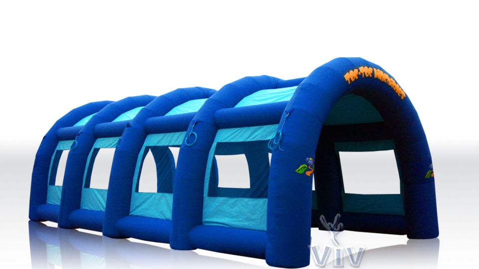 Tent Tunnel with a flower 20 x 8,5 x 4,2 m commercial inflatable tunnel