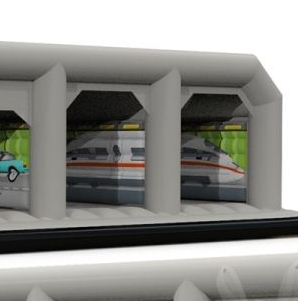 Tunnel 14,9 x 6,3 x 3,8 m commercial inflatable tunnel