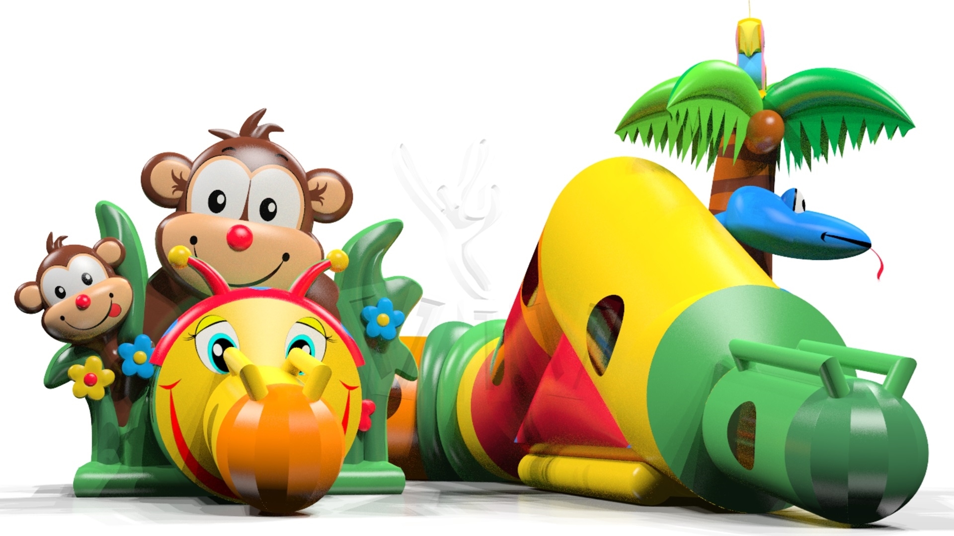 Tunnel Miki Jungle de Luxe commercial inflatable tunnel