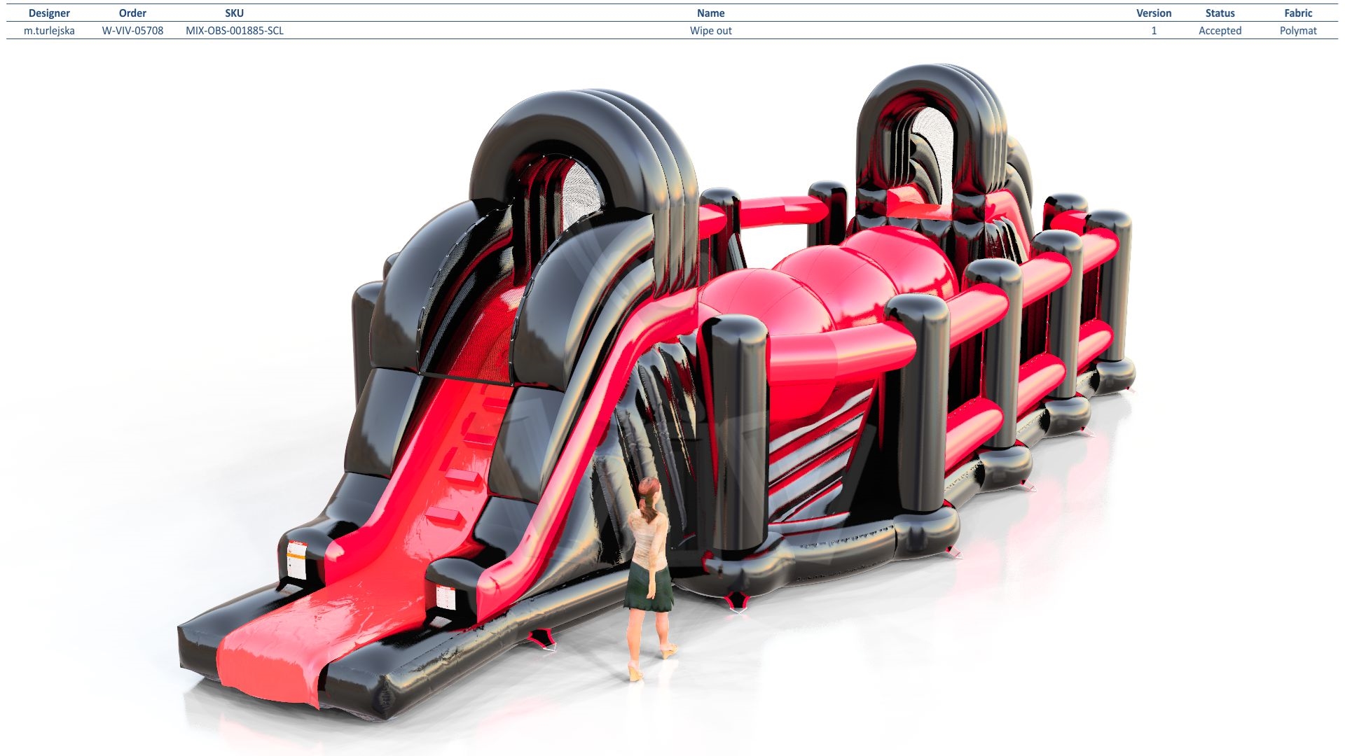 Wipe Out - Collection Fun in Black commercial inflatable wipe-out attraction