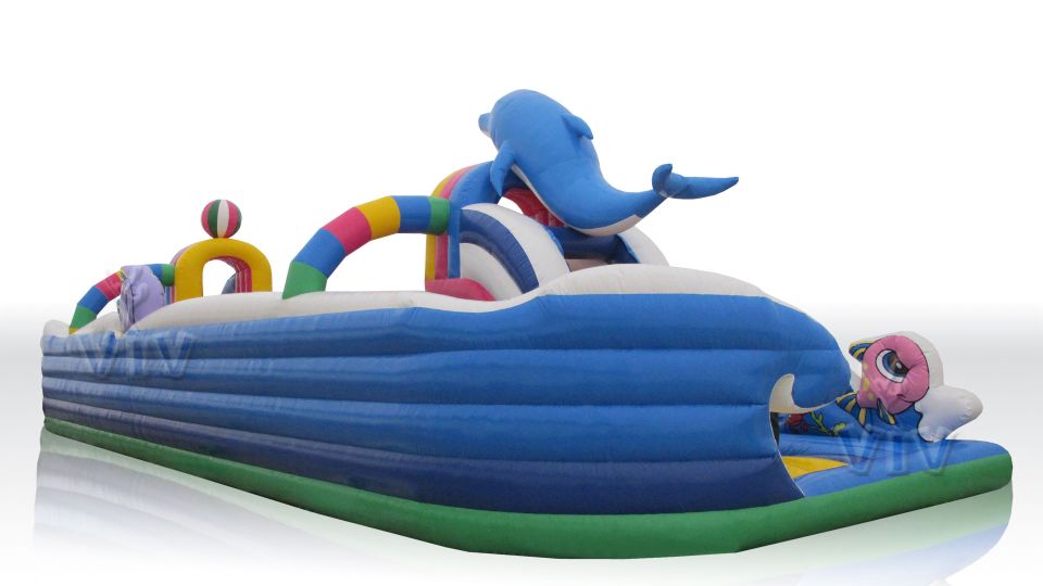 Wipe-Out Dolphin - Collection Unterwater World commercial inflatable wipe-out attraction