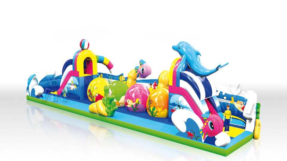 Wipe-Out Dolphin - Collection Unterwater World commercial inflatable wipe-out attraction