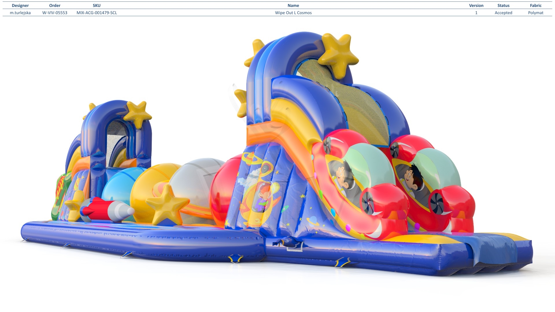 Wipe Out L Cosmos commercial inflatable wipe-out attraction