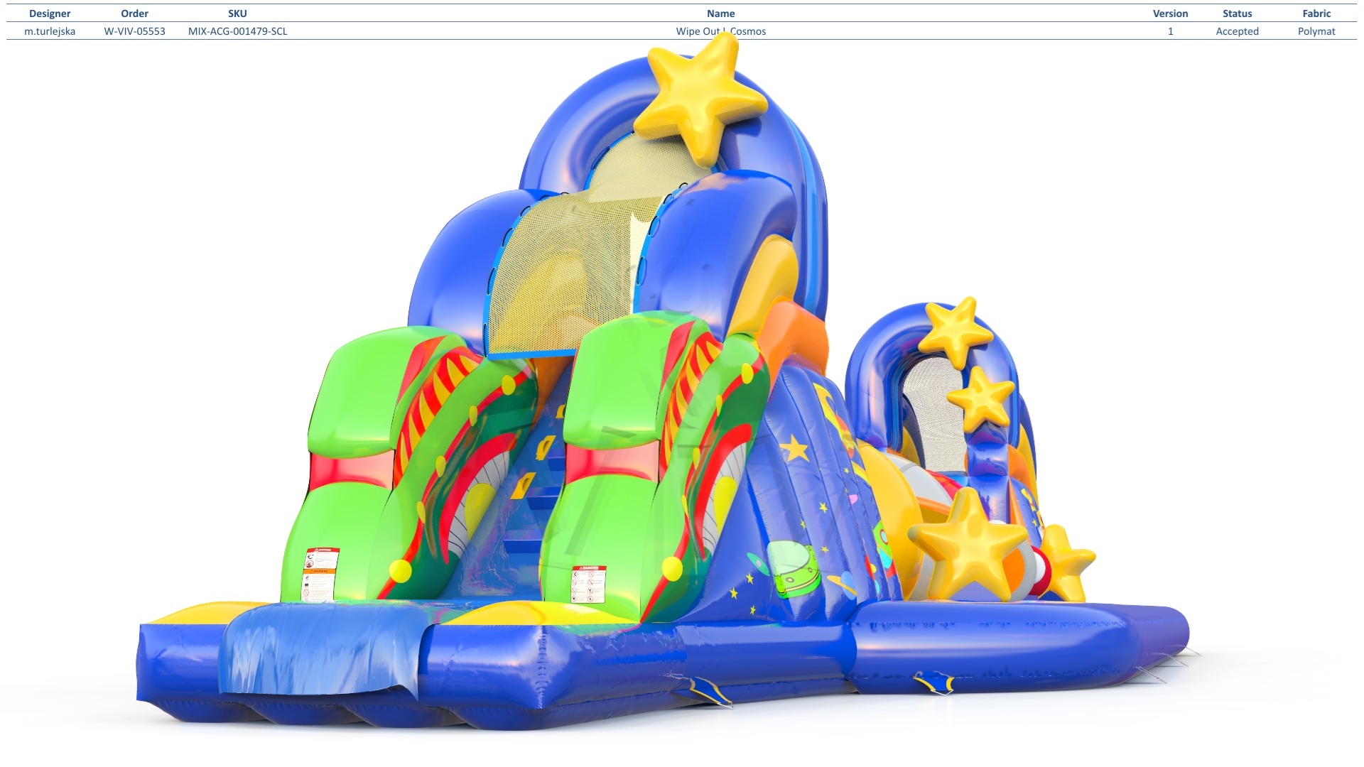 Wipe Out L Cosmos commercial inflatable wipe-out attraction
