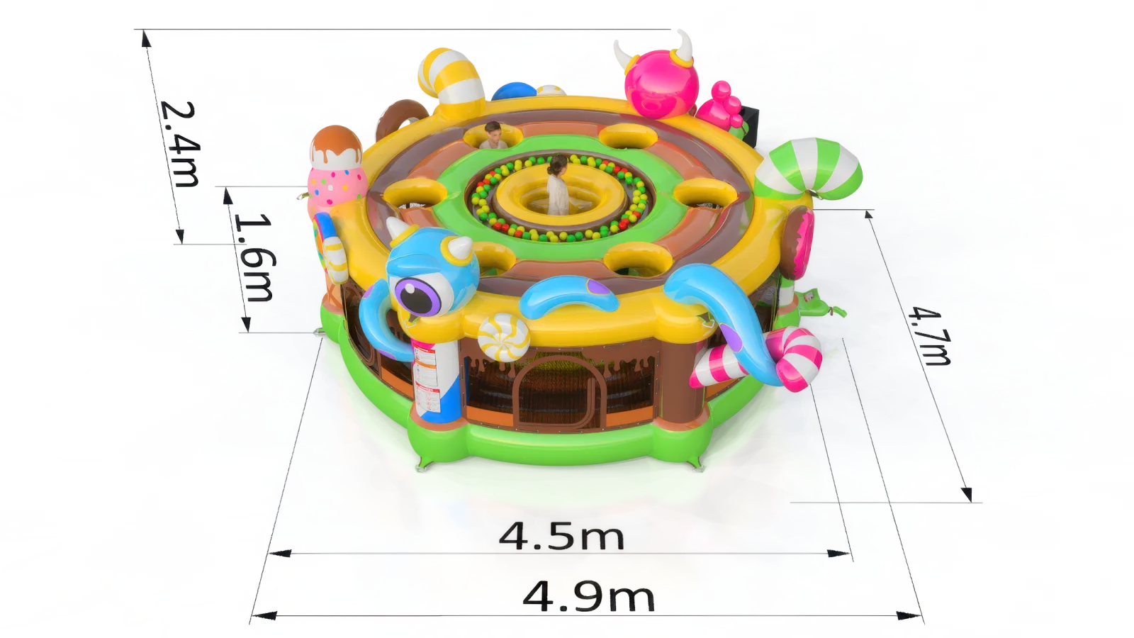 Monsters dodgeball arena (for children)