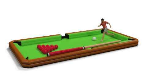 Inflatable snooker pitch