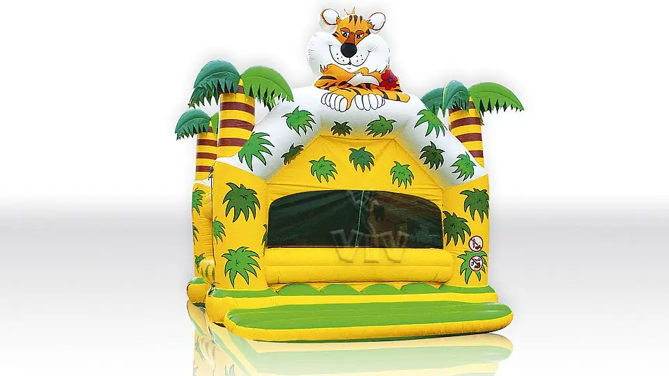 Jungle pool - with roof & palms & figure 6 x 5 (balls sold separately) commercial inflatable bounce
