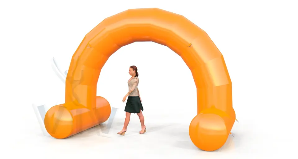 Arch gate self - standing 4 m commercial promotional inflatable gate