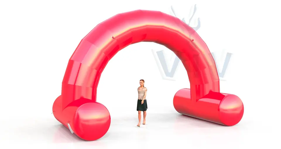 Arch gate self - standing 6 m commercial promotional inflatable gate