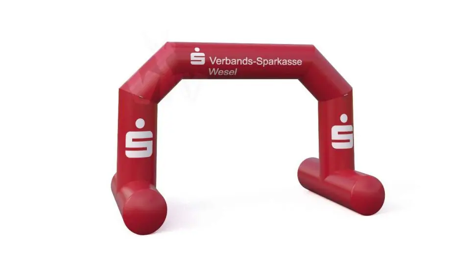 Diagonal self - standing gate "Sparkasse" - Collection Sparkasse commercial promotional inflatable gate
