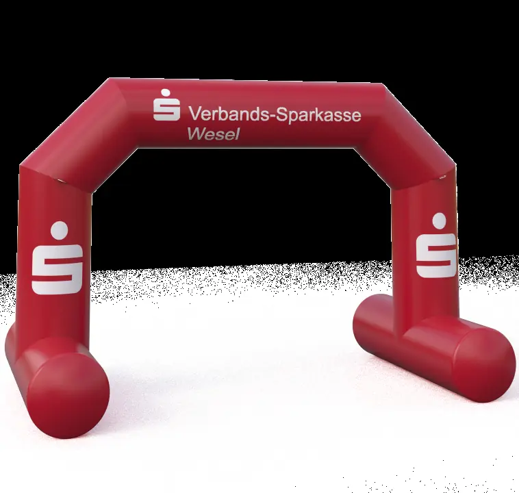 Diagonal self - standing gate "Sparkasse" - Collection Sparkasse commercial promotional inflatable gate