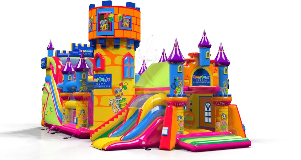 Slide Knigh's Castle with Active Center Kinderhotel commercial inflatable playground