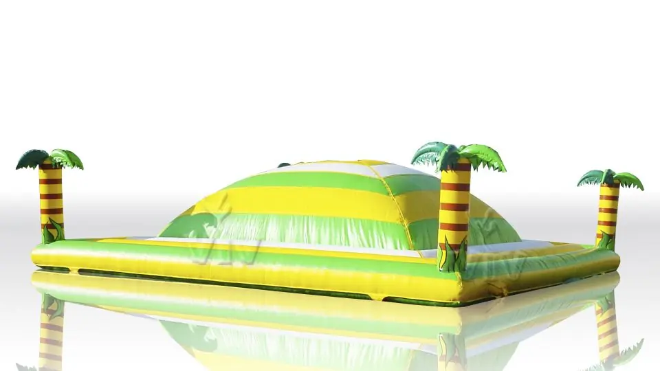 Soft Mountain with palms 8 x 8 m with the floor under the bowl commercial inflatable soft mountain