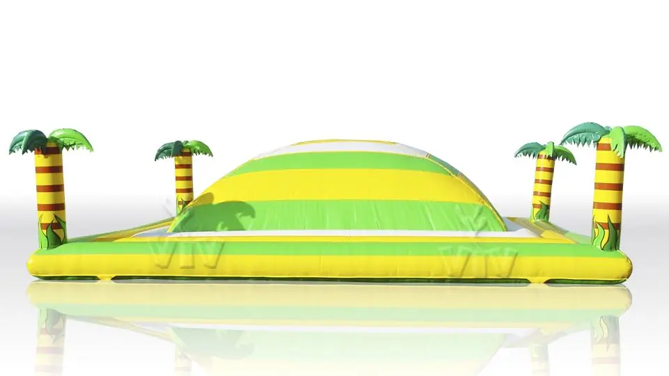 Soft Mountain with palms 9 x 9 m with the floor under the bowl commercial inflatable soft mountain
