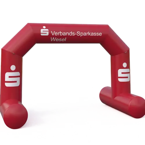 Diagonal self - standing gate "Sparkasse" - Collection Sparkasse commercial promotional inflatable gate